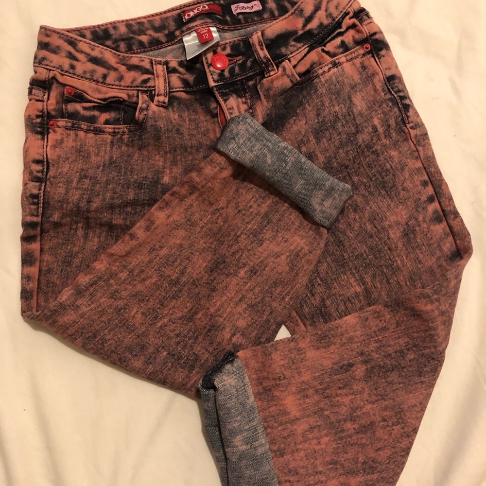 Kid jeans size 12 for girls black and pink
